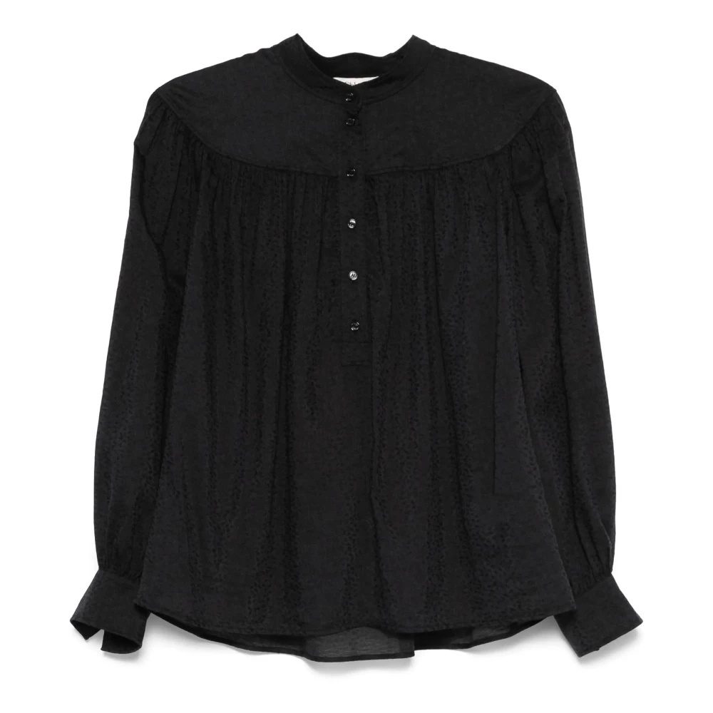 Chloé Women's Black Jacquard Blouse With Buttons