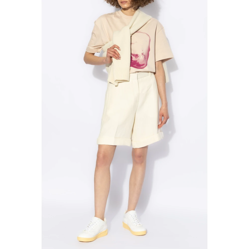 Jil Sander Shorts met zakken Beige Dames