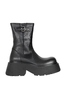 Stiliga läder ankelboots