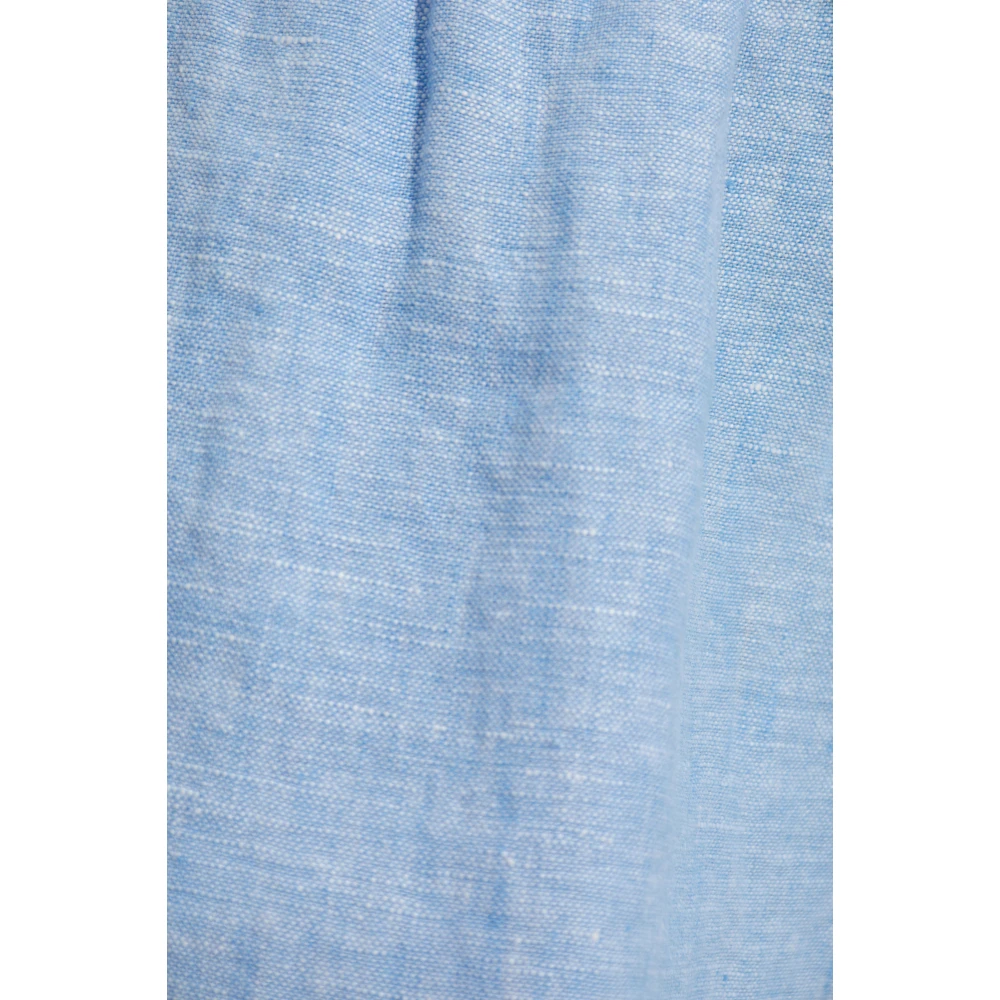 Samsøe Linnen shorts `Maren` Blue Dames