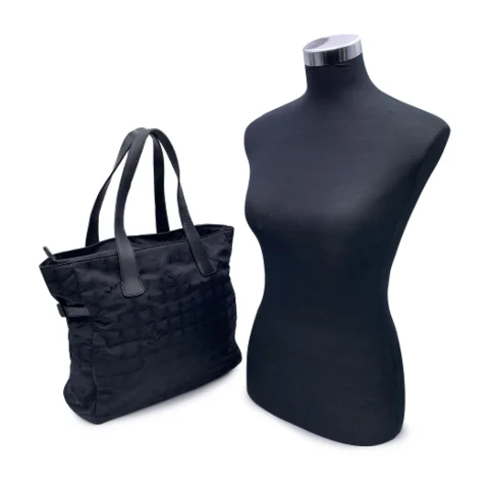 Chanel Vintage Pre-owned Canvas totes Black Dames