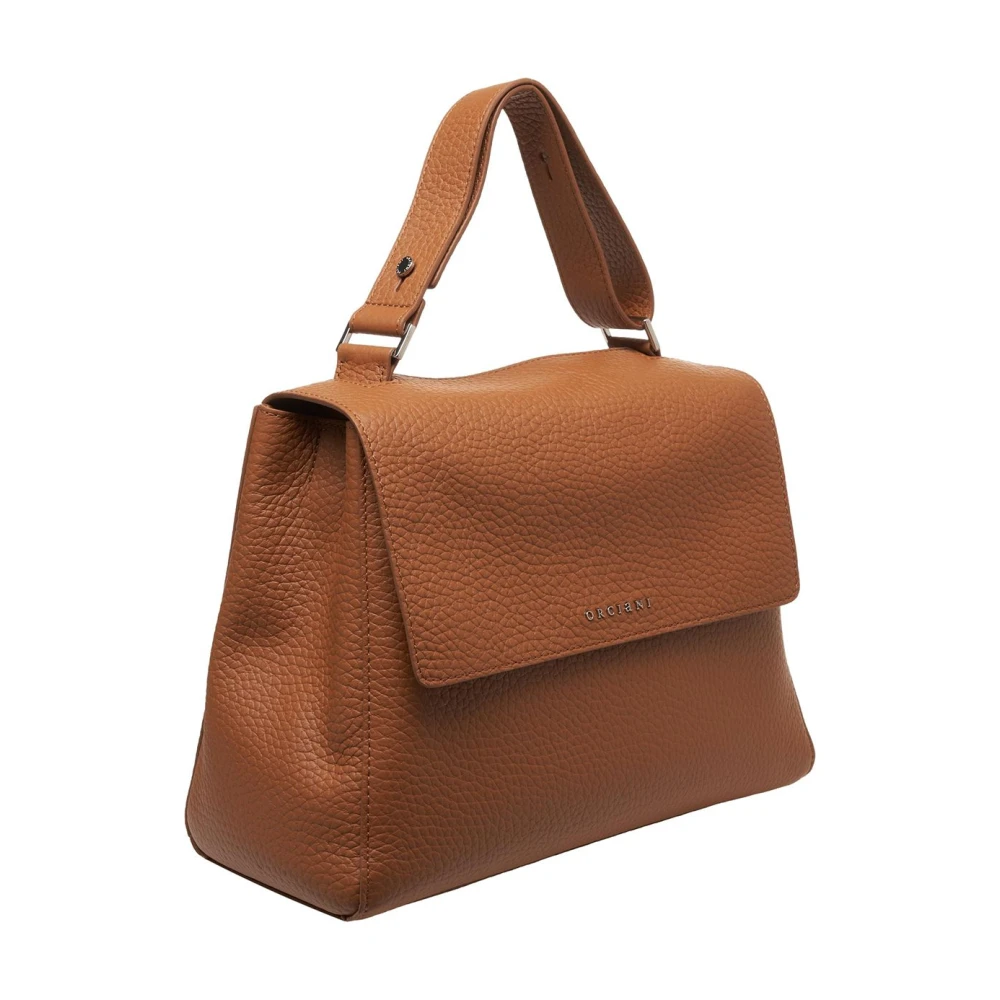 Orciani Bruine Schoudertas Sveva Soft Medium Brown Dames