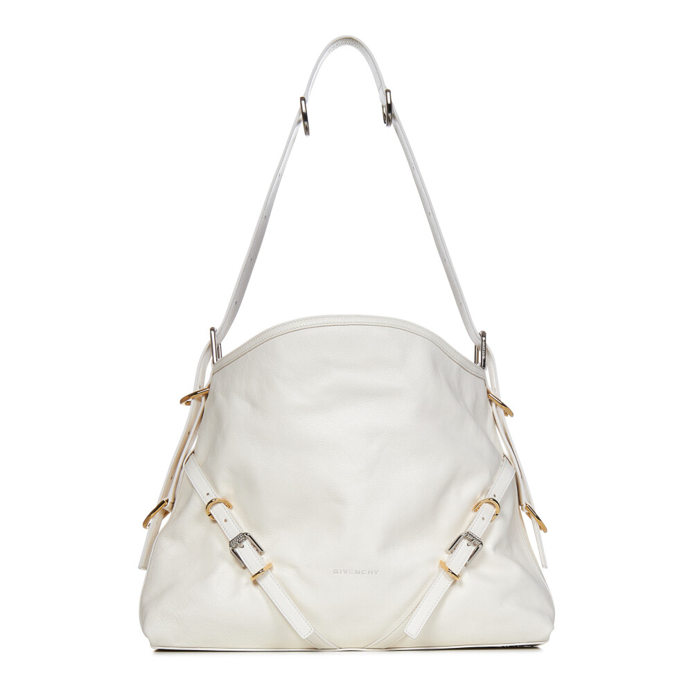 Witte Leren Schoudertas met Verstelbare Band Givenchy Dames