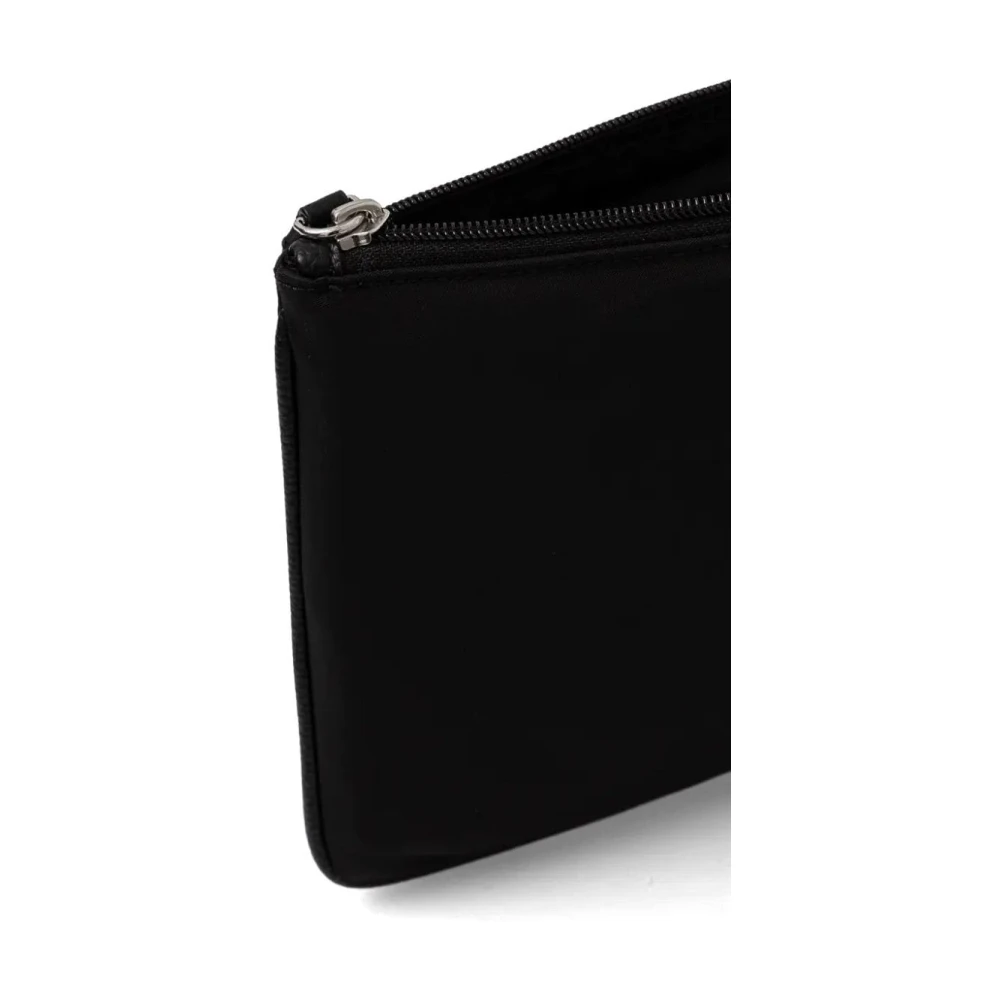 Emporio Armani Zwart Nylon Portemonnee Pouch Black Dames
