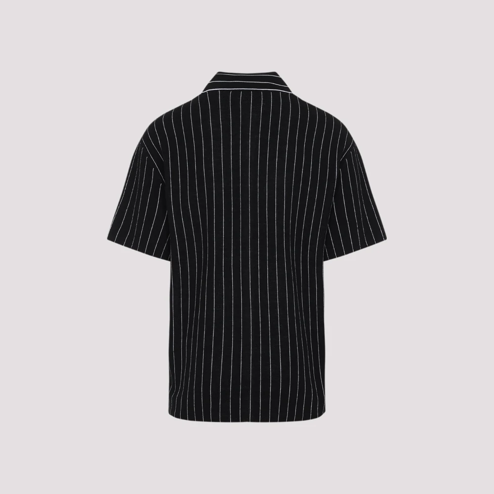 Amiri Pinstripe Polo Shirt Black Heren