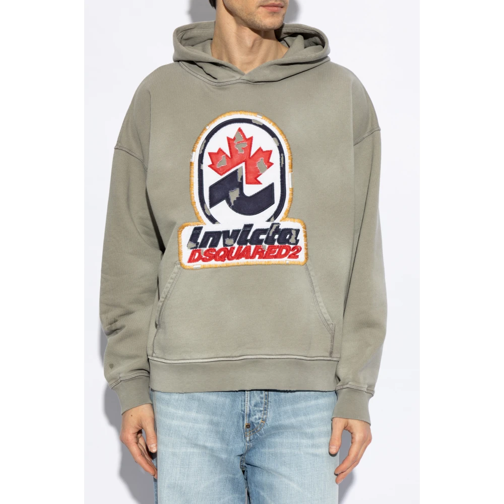 Dsquared2 Sweatshirt met logo Gray Heren