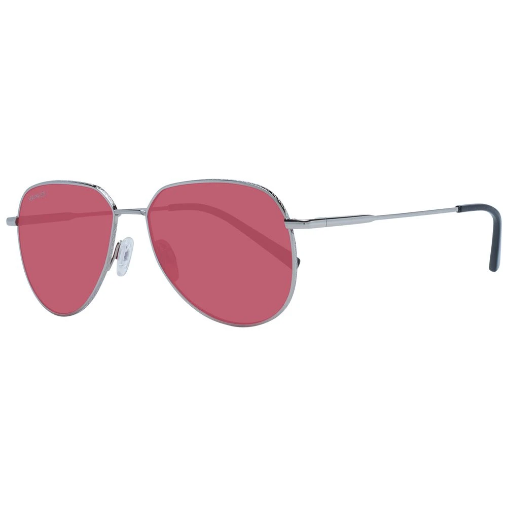 Serengeti Silver Unisex Solglasögon Rund Rosa Linser Gray, Unisex