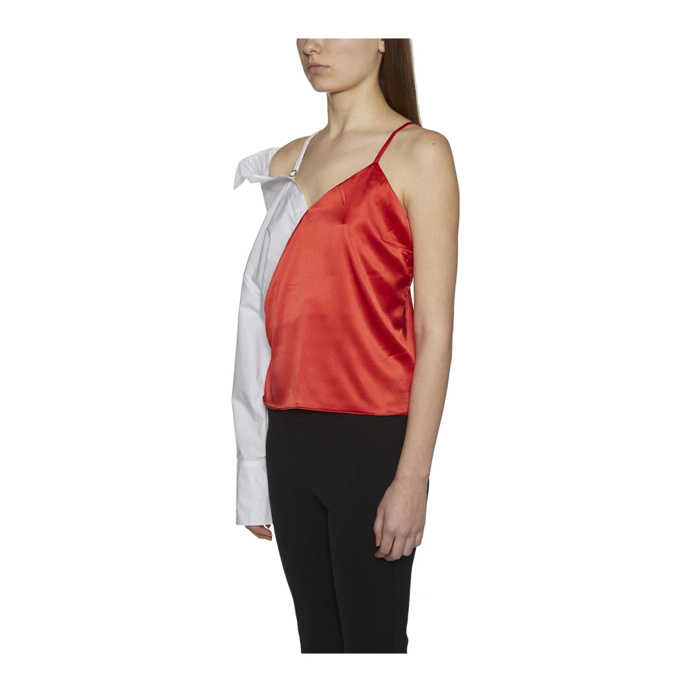 Andrea Ya aqov Katoen en Zijde Monomanie Shirt Multicolor Dames