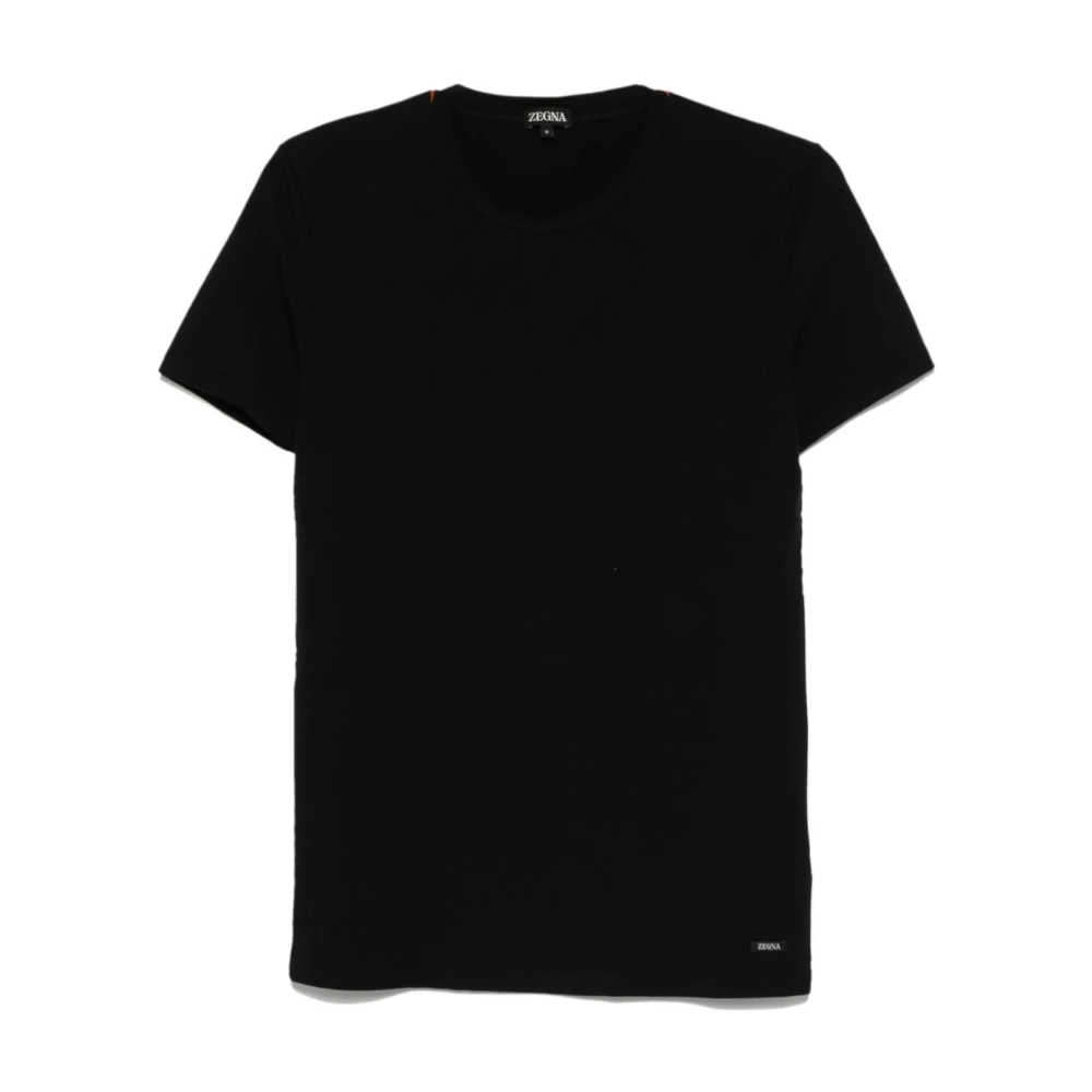 Zegna - Tops > T-Shirts - Black - Zegna - Modalova