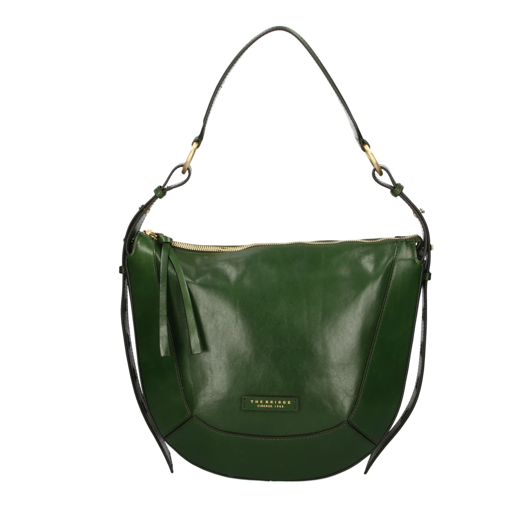 The Bridge Groene leren tas Green Dames
