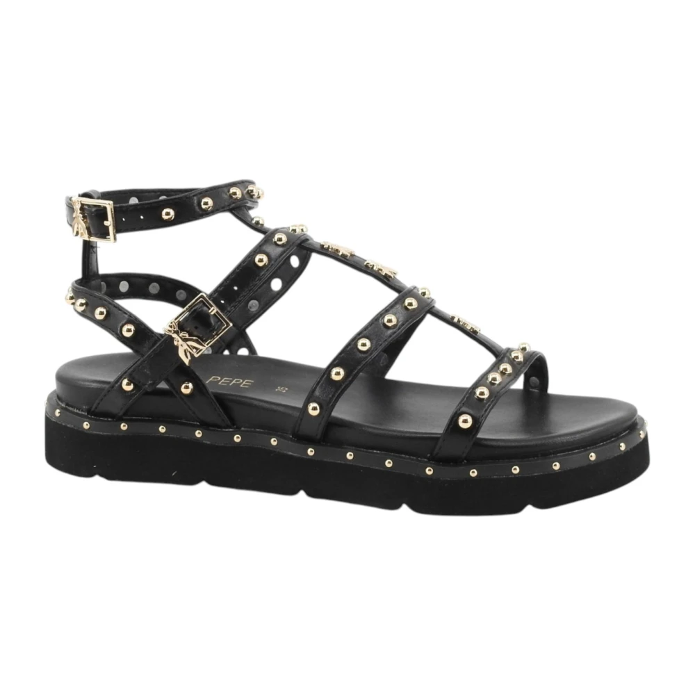 Patrizia Pepe Kvinno Svart Skor Dam, 38 Eu, Flat Sandaler