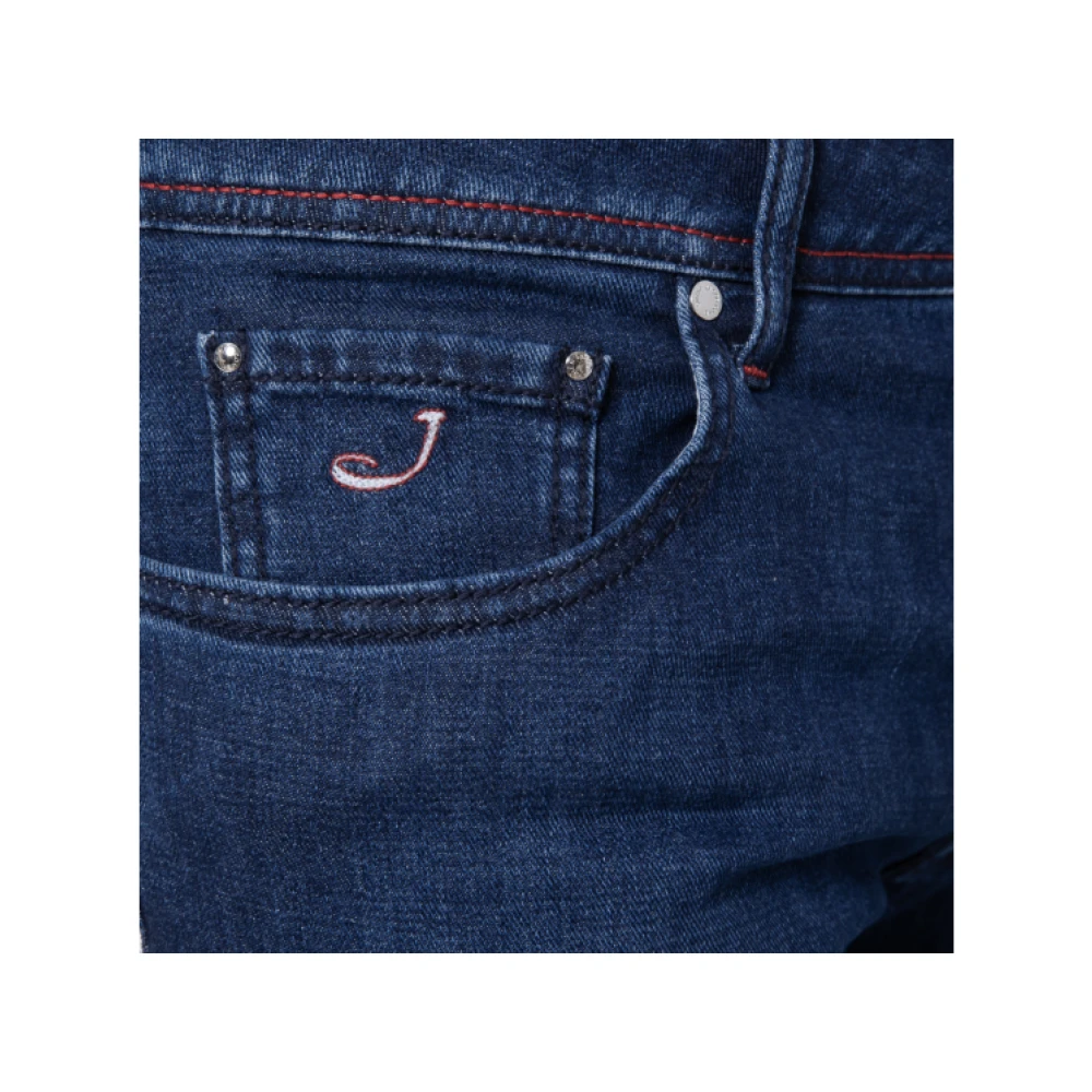 Jacob Cohën Navy Blue Olympische Editie Slim Jeans Blue Heren