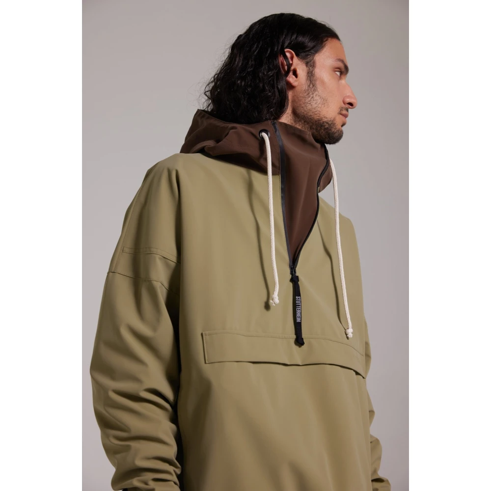 Stutterheim Waterdichte Matte Anorak Jas Green Heren