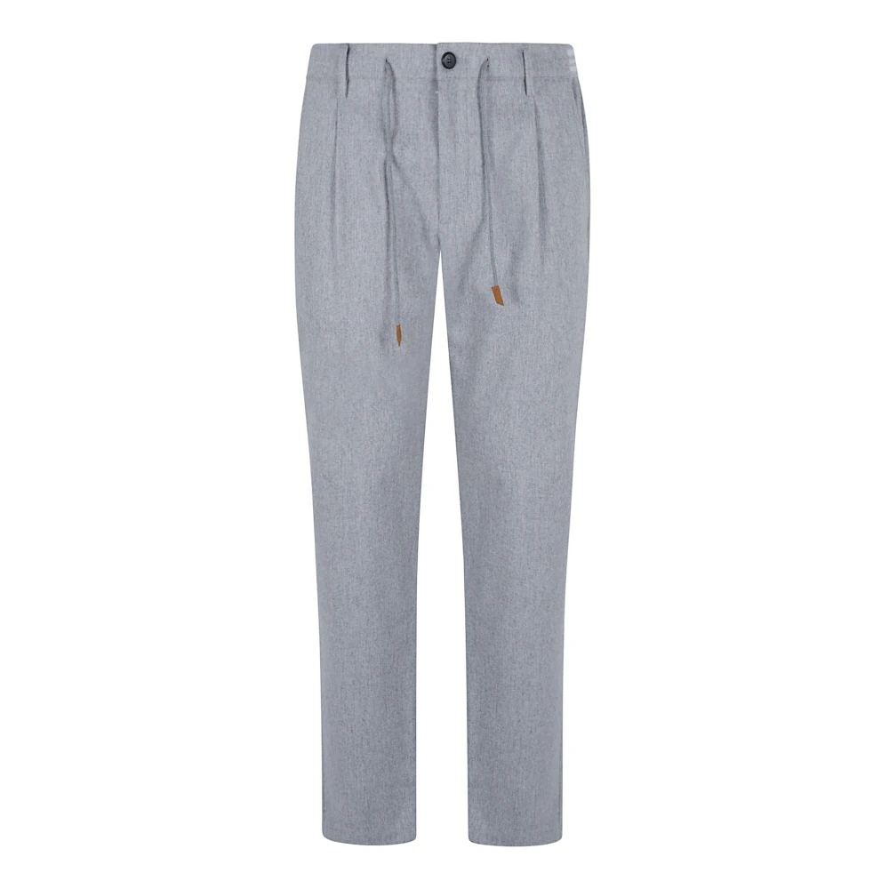 Eleventy Sportieve Jogger Broek met Gestreepte Elastiek Gray Heren