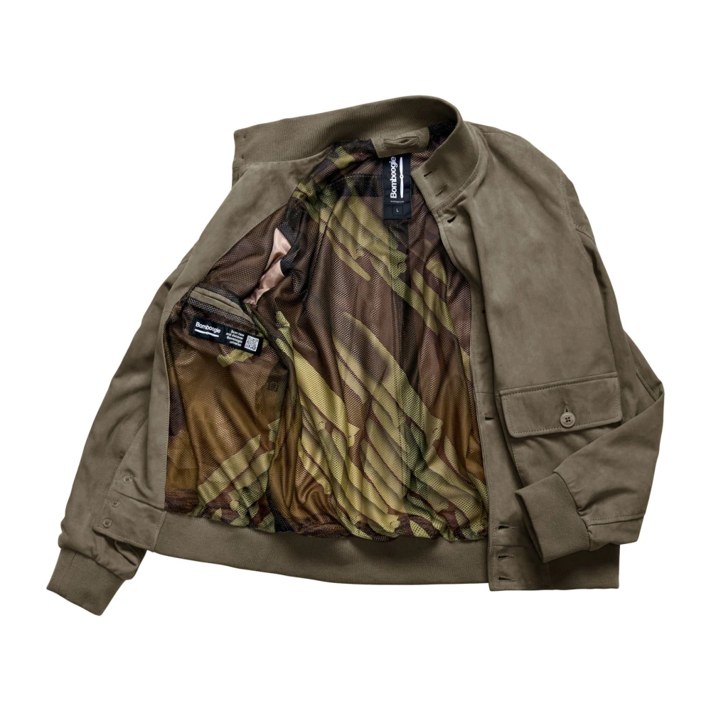 BomBoogie Klassieke Walt Suede Bomberjack Gray Heren