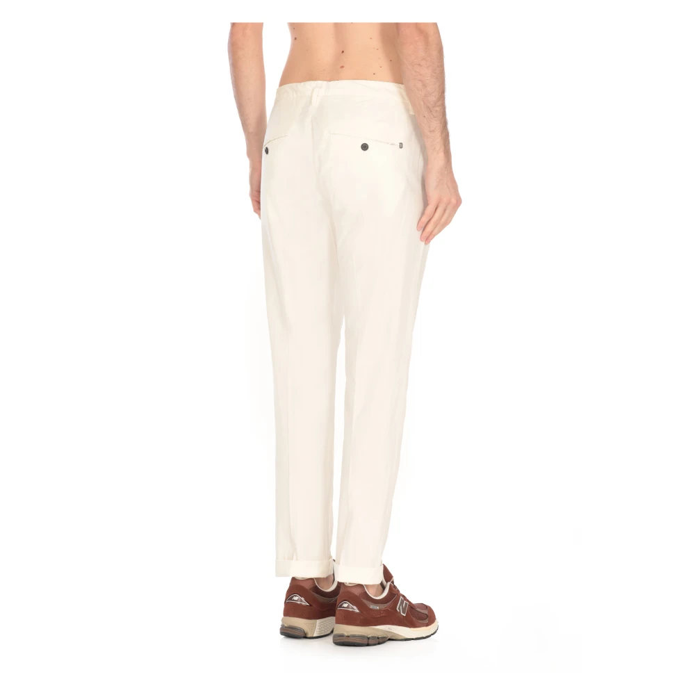 Dondup Katoenen Broek met Voorknoppen Beige Heren