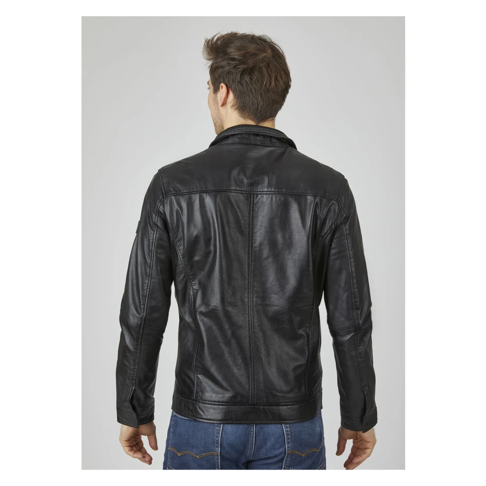 Bugatti Moderne Heren Leren Jas Aurelio Black Heren