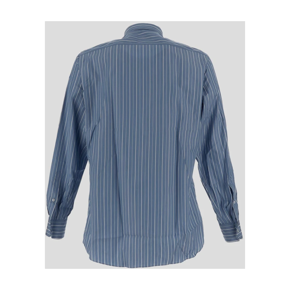 Lardini Katoenen Herenoverhemd Blue Heren