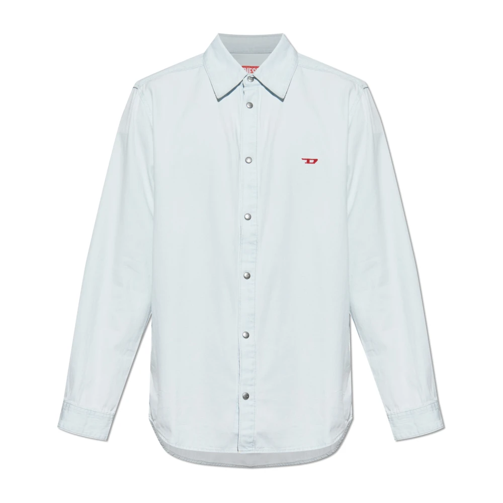 Diesel Hombre Azul Camisas, Talla: M