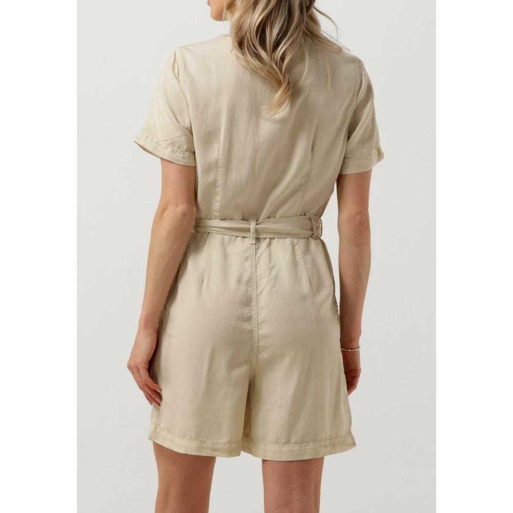 Nukus Zandkleurige Jumpsuit Tessel Short Beige Dames