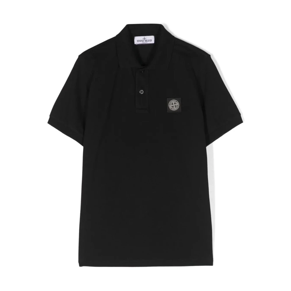 Stone Island Svart Polo Shirt Black, Unisex