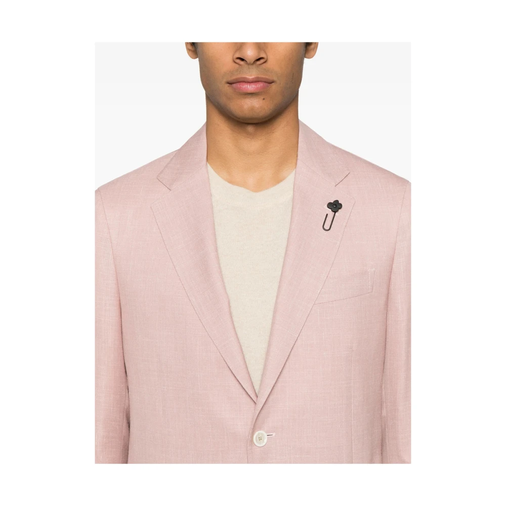 Lardini Lichtroze Jas met Achterventilatie Pink Heren