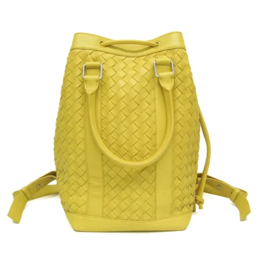 Bottega Veneta Vintage Pre-owned Leather shoulder-bags Yellow Dames