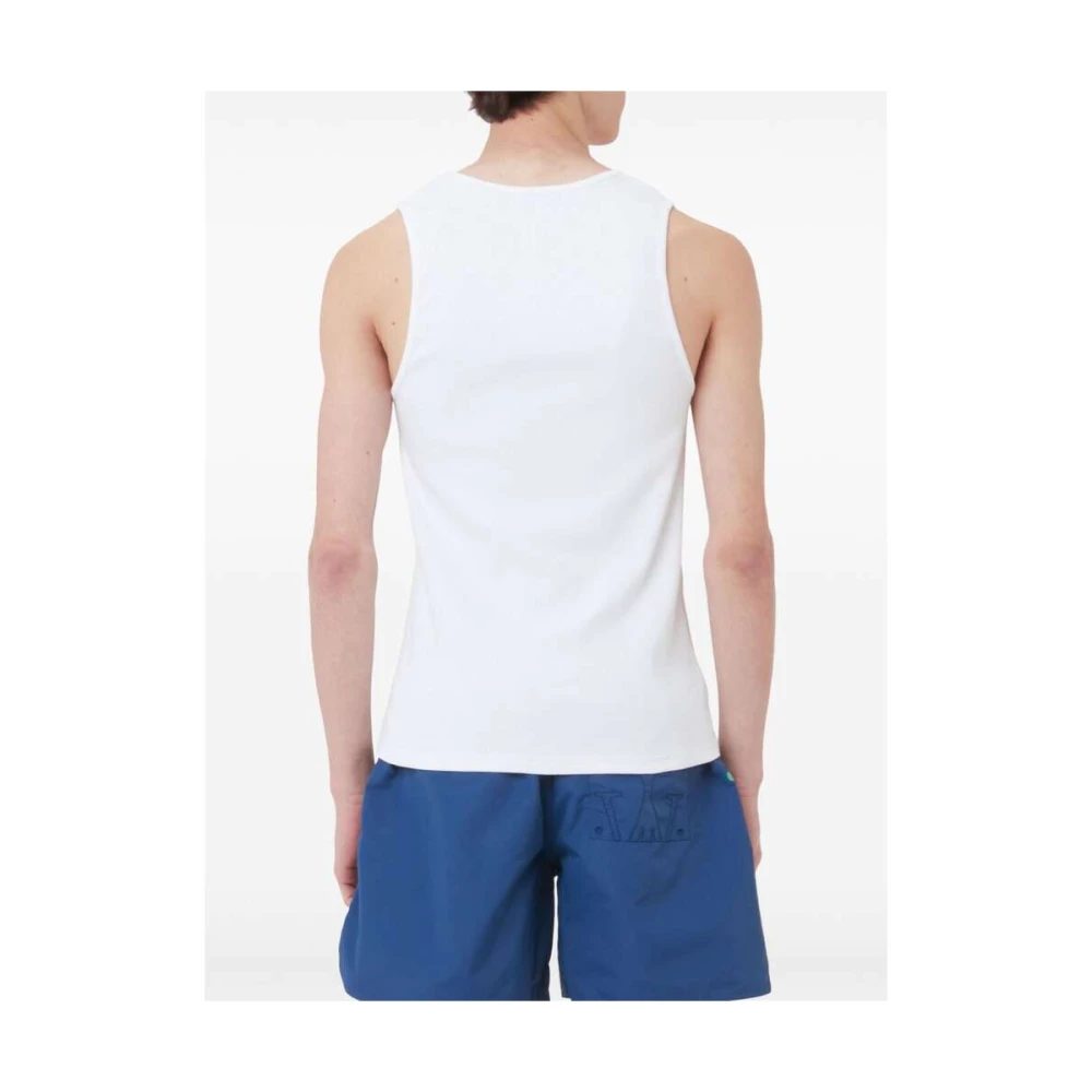 JW Anderson Grafische Print Mouwloos Katoenen T-shirt White Heren
