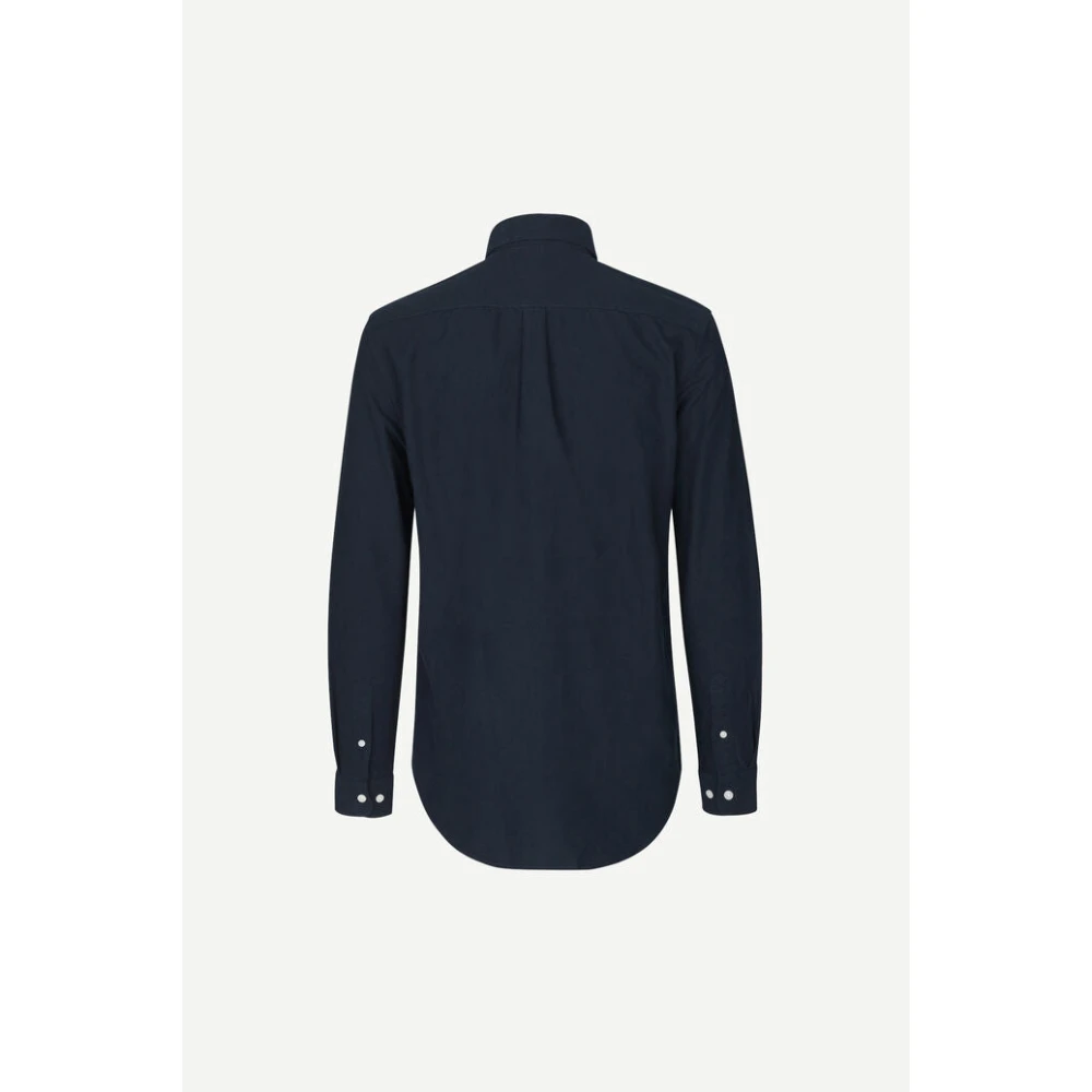 Samsøe Klassiek katoenen shirt met lange mouwen Blue Heren