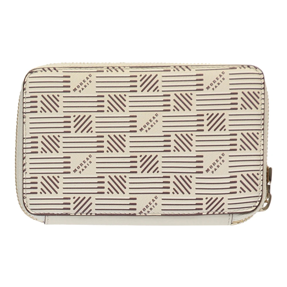 Moreau Paris Korrelig lederen ritsportemonnee Beige Dames