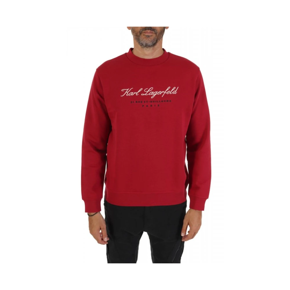 Karl Lagerfeld Red Sweatshirts, Male, M, - Sweatshirts Hoodies > Sweatshirts