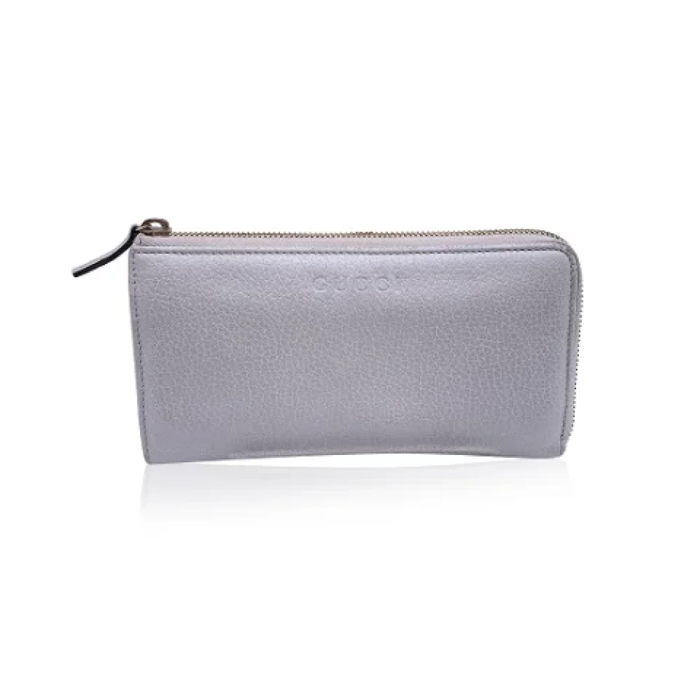 Gucci Vintage Pre-owned Leather wallets Gray Dames