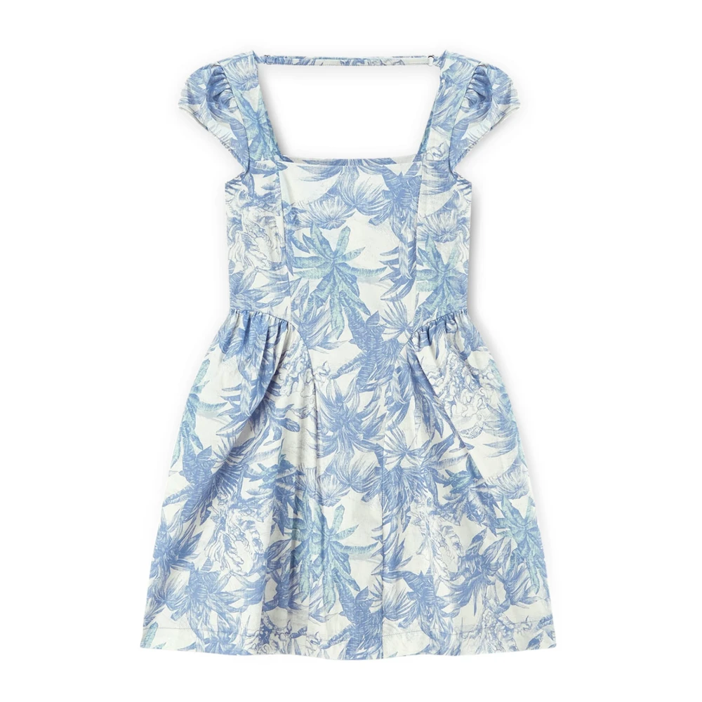 Motivi Bladpatroon Mini Jurk Multicolor Dames