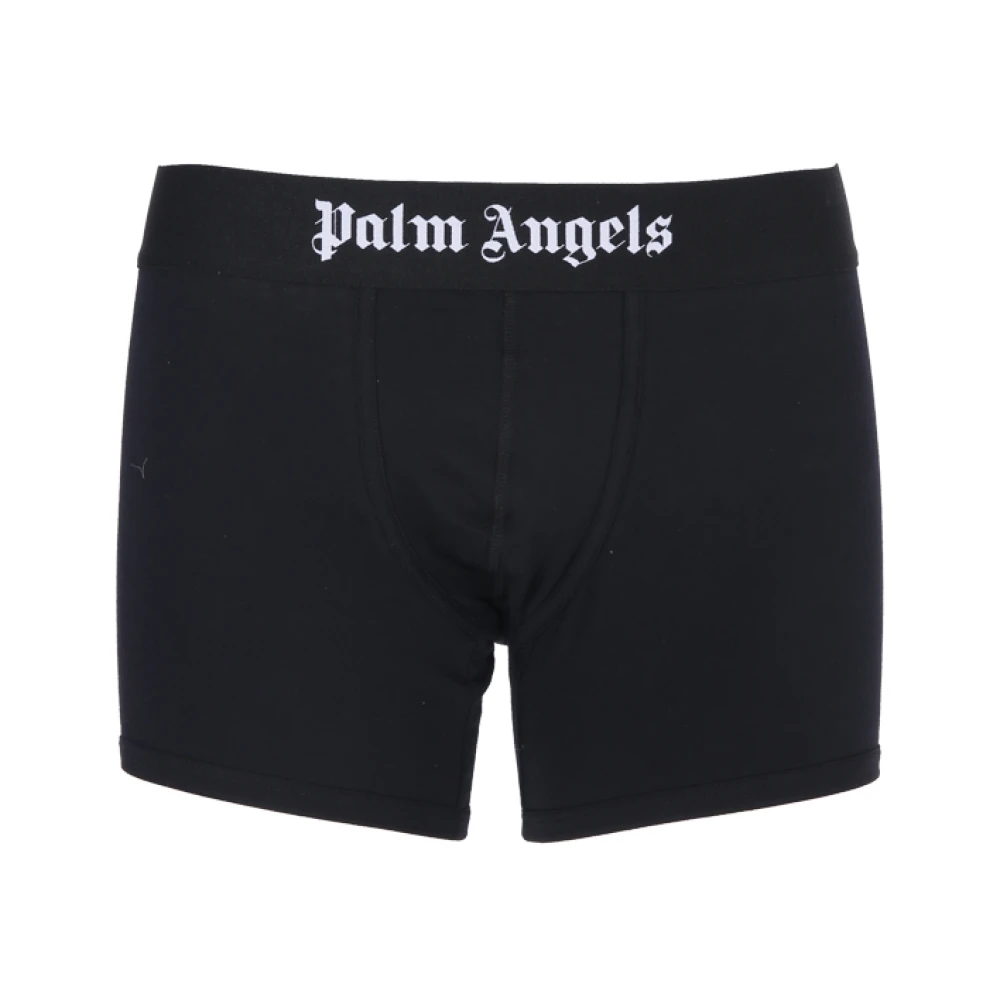 Palm Angels Elegant Uppgradering: Svarta och Vita Boxershorts Black, Herr