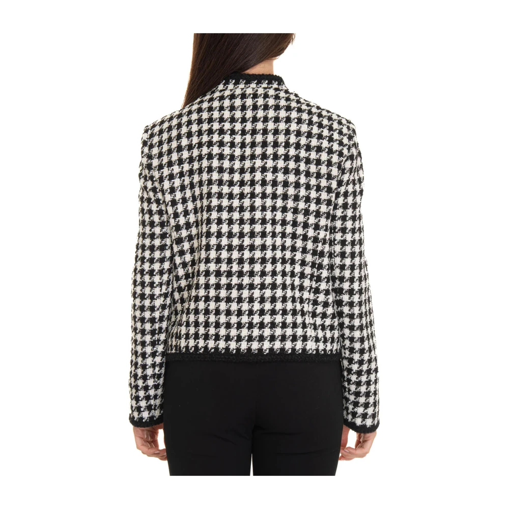 Pennyblack Katoenen blazer met pied de poule patroon Black Dames