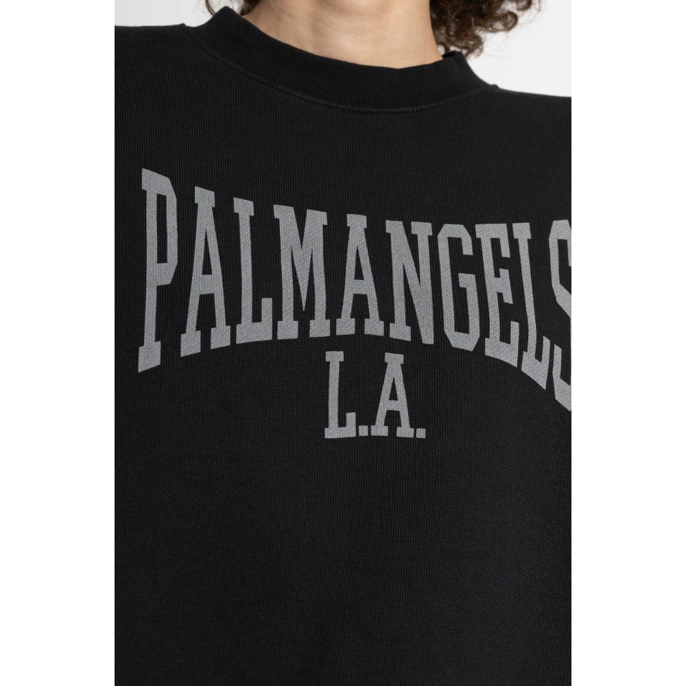 Palm Angels Sweatshirt met logo Black Dames
