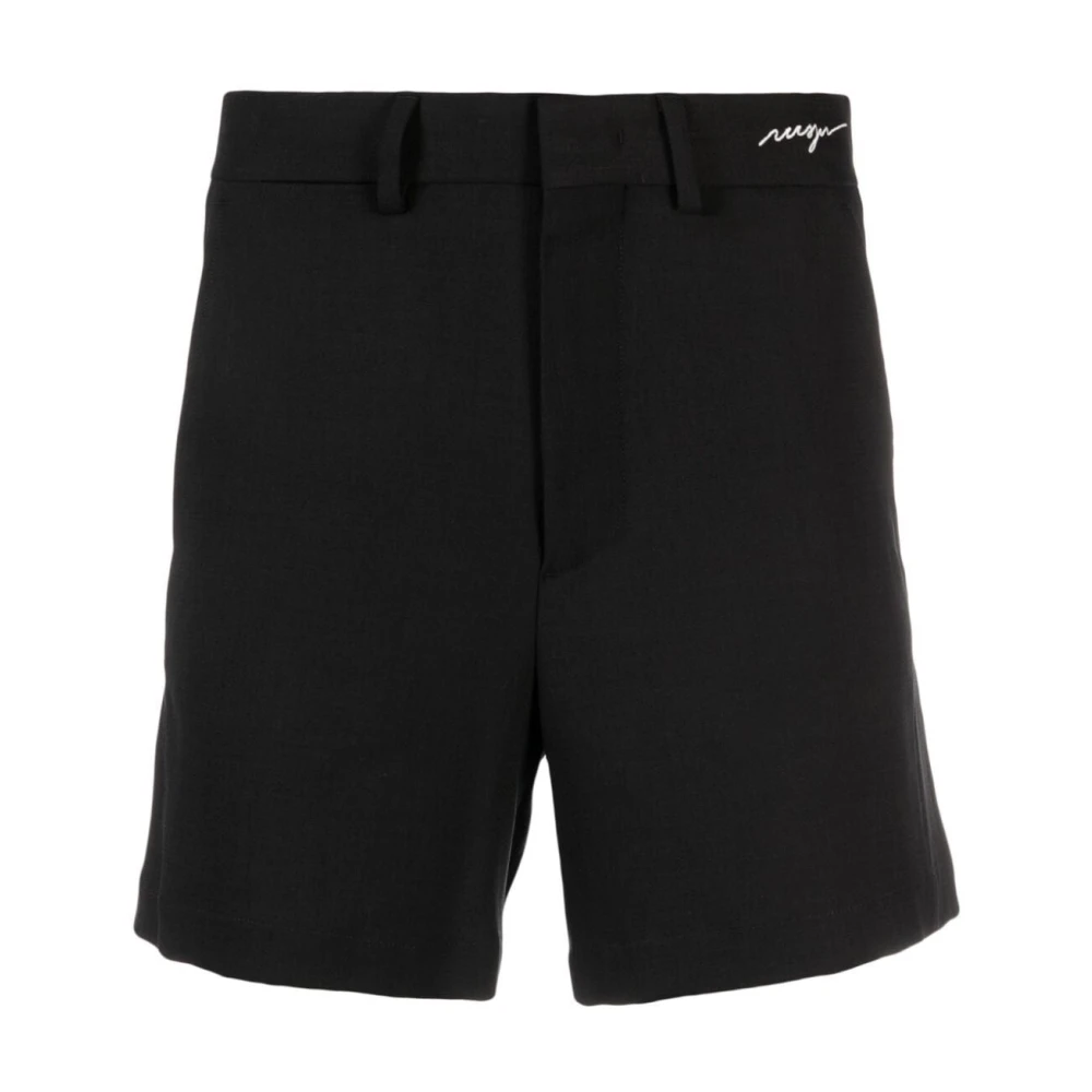 Msgm Zwarte Casual Shorts voor Mannen Black Heren