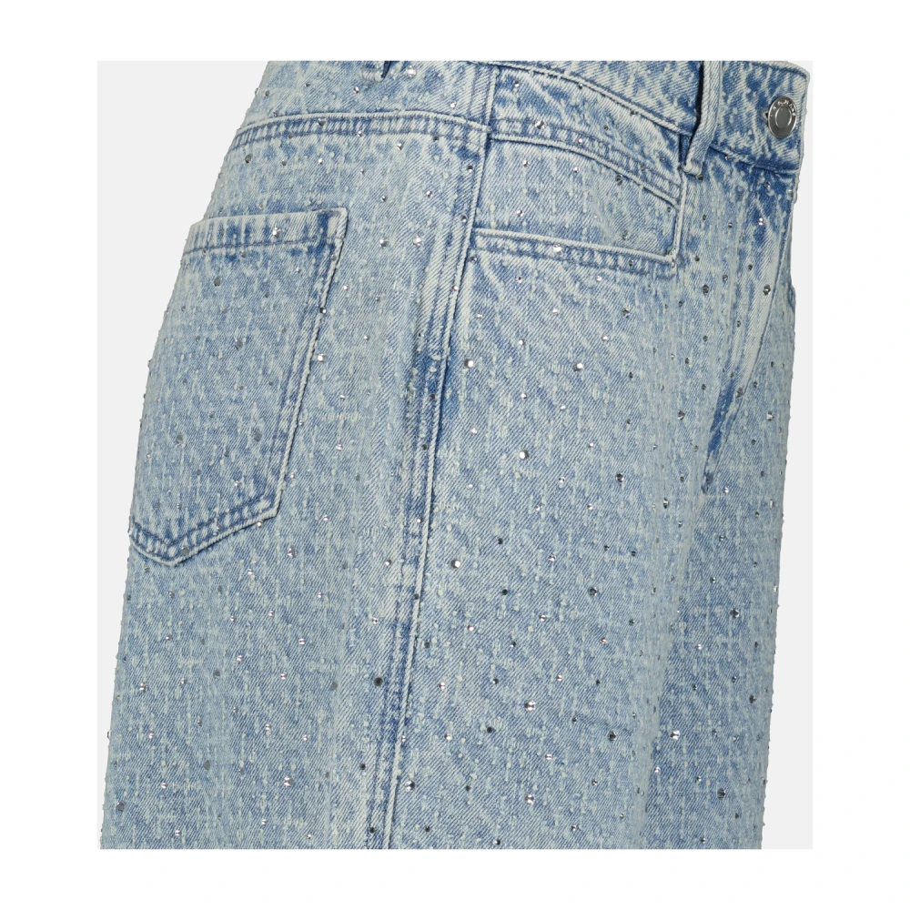 IRO Blauwe Gewassen Straight Cut Jeans Blue Dames