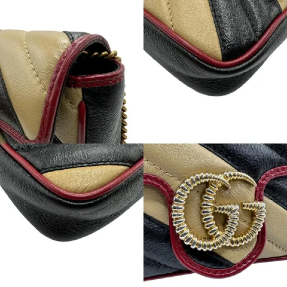 Gucci Vintage Pre-owned Leather gucci-bags Beige Dames