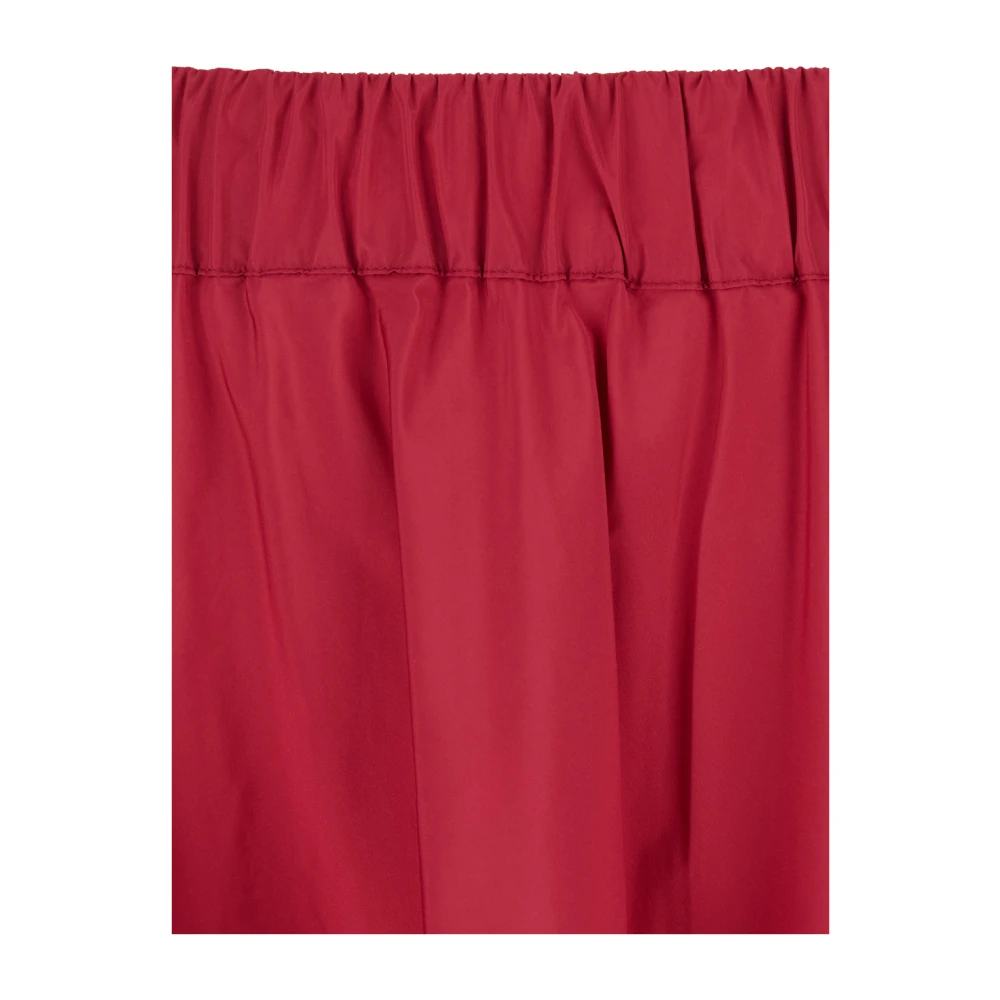 P.a.r.o.s.h. Fuchsia Ruffle Midi Rok Tech Stof Pink Dames
