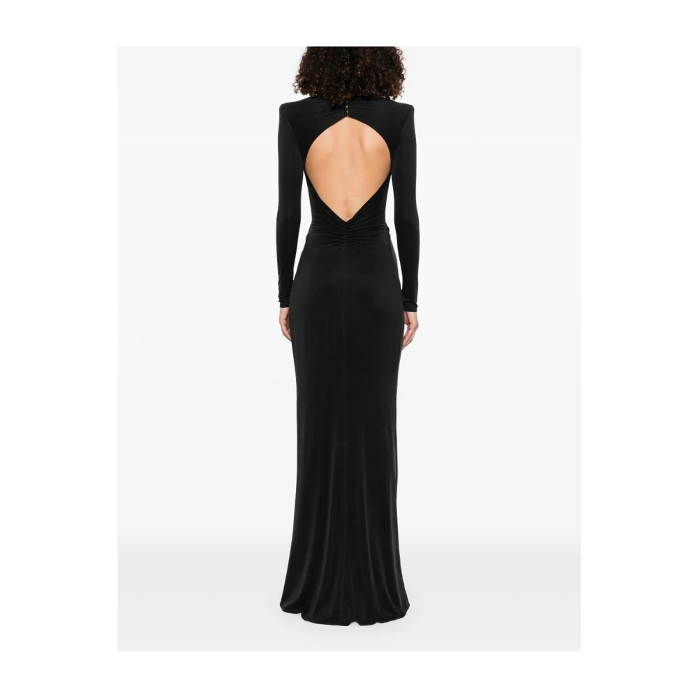 Elisabetta Franchi Zwarte Jurk voor Vrouwen Elegante Stijl Black Dames
