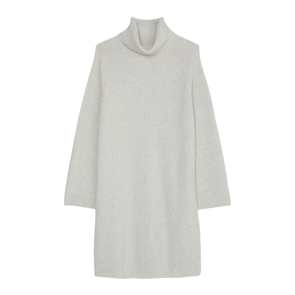 Marc O'Polo Gebreide jurk met col normaal Gray Dames