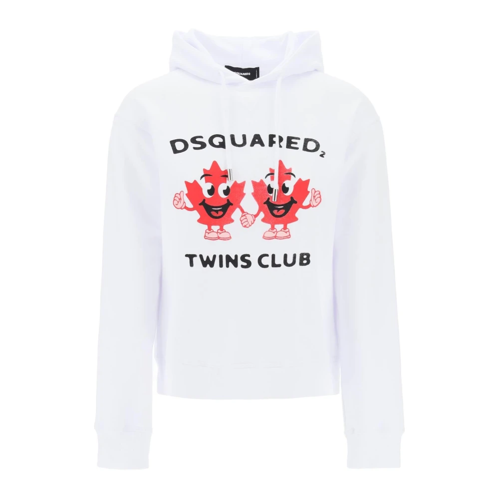 Dsquared2 Twins Club Hoodie White Dames