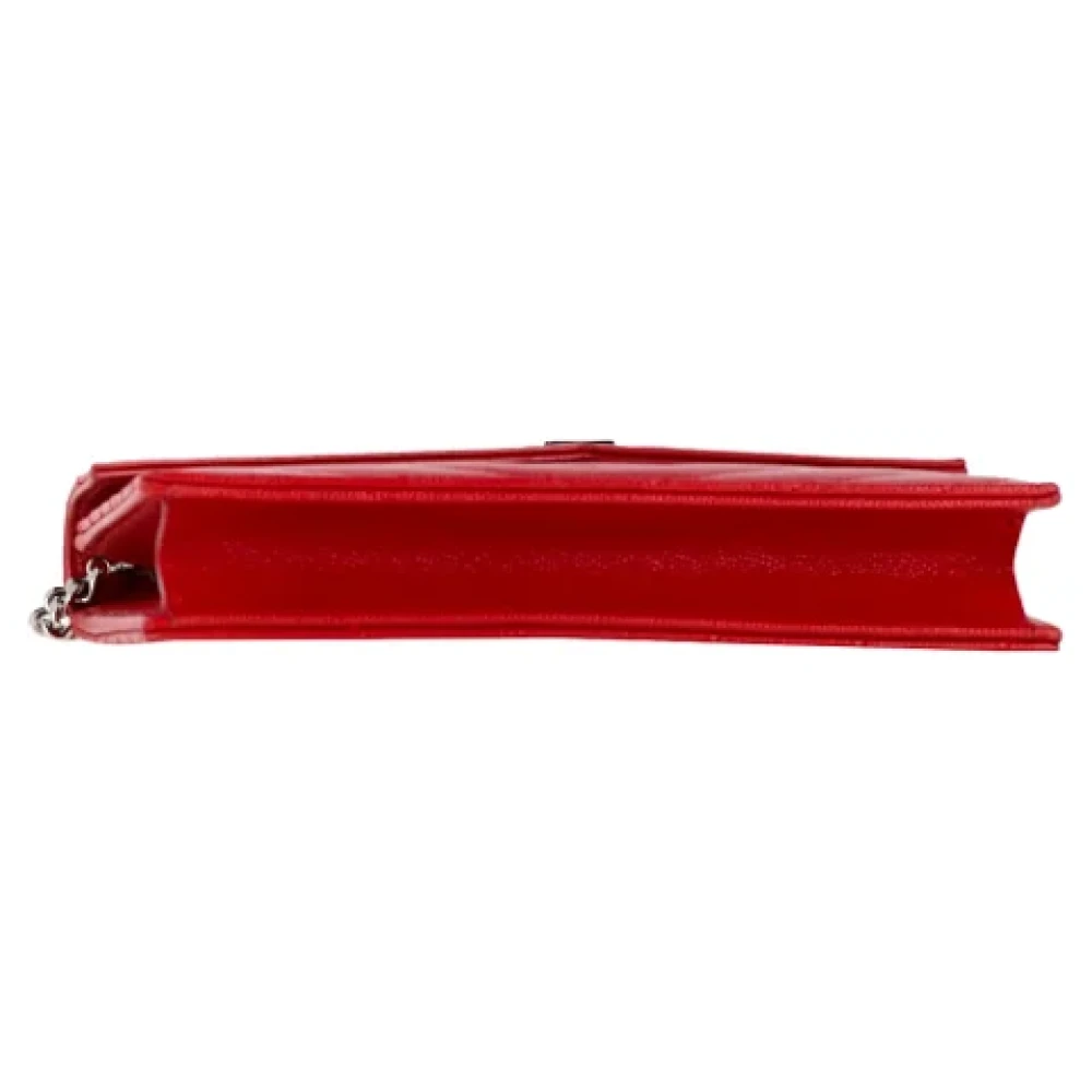 Yves Saint Laurent Vintage Pre-owned Leather wallets Red Dames