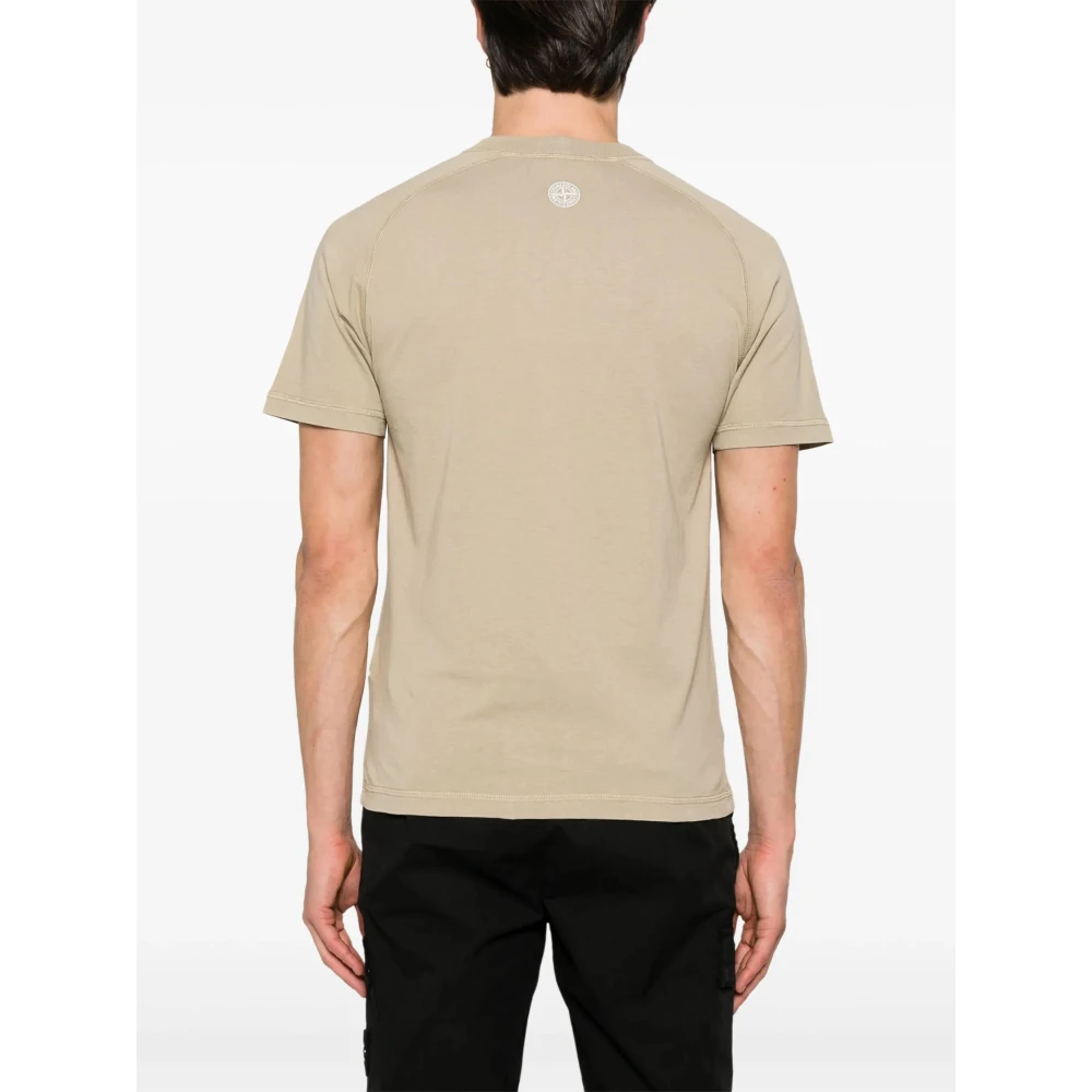 Stone Island Casual Katoenen T-shirt Beige Heren