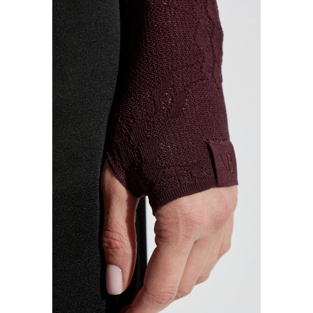Victoria Beckham Kanten bodysuit Red Dames