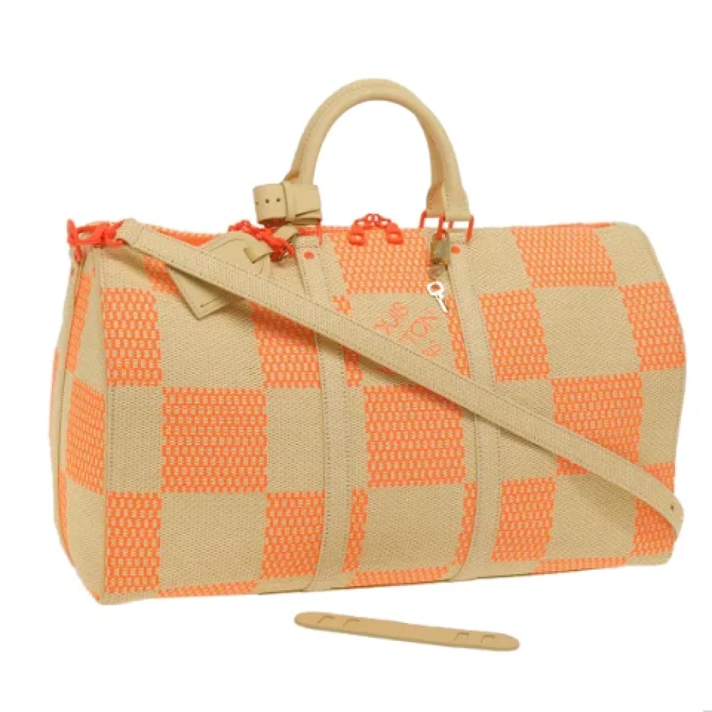 Louis Vuitton Vintage Pre-owned Canvas travel-bags Orange Dames