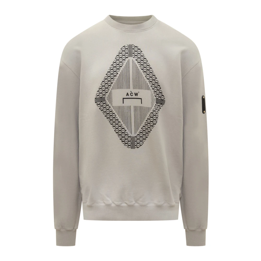 A-Cold-Wall Heren Sweatshirt met Logo Print Gray Heren
