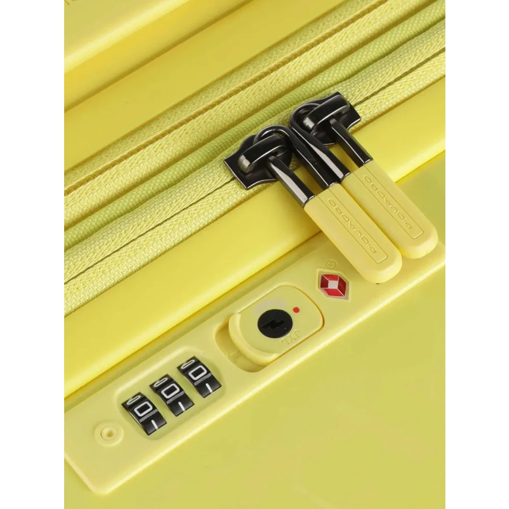 Piquadro Uitbreidbare Harde Schaal Vierwieler Trolley Yellow Unisex
