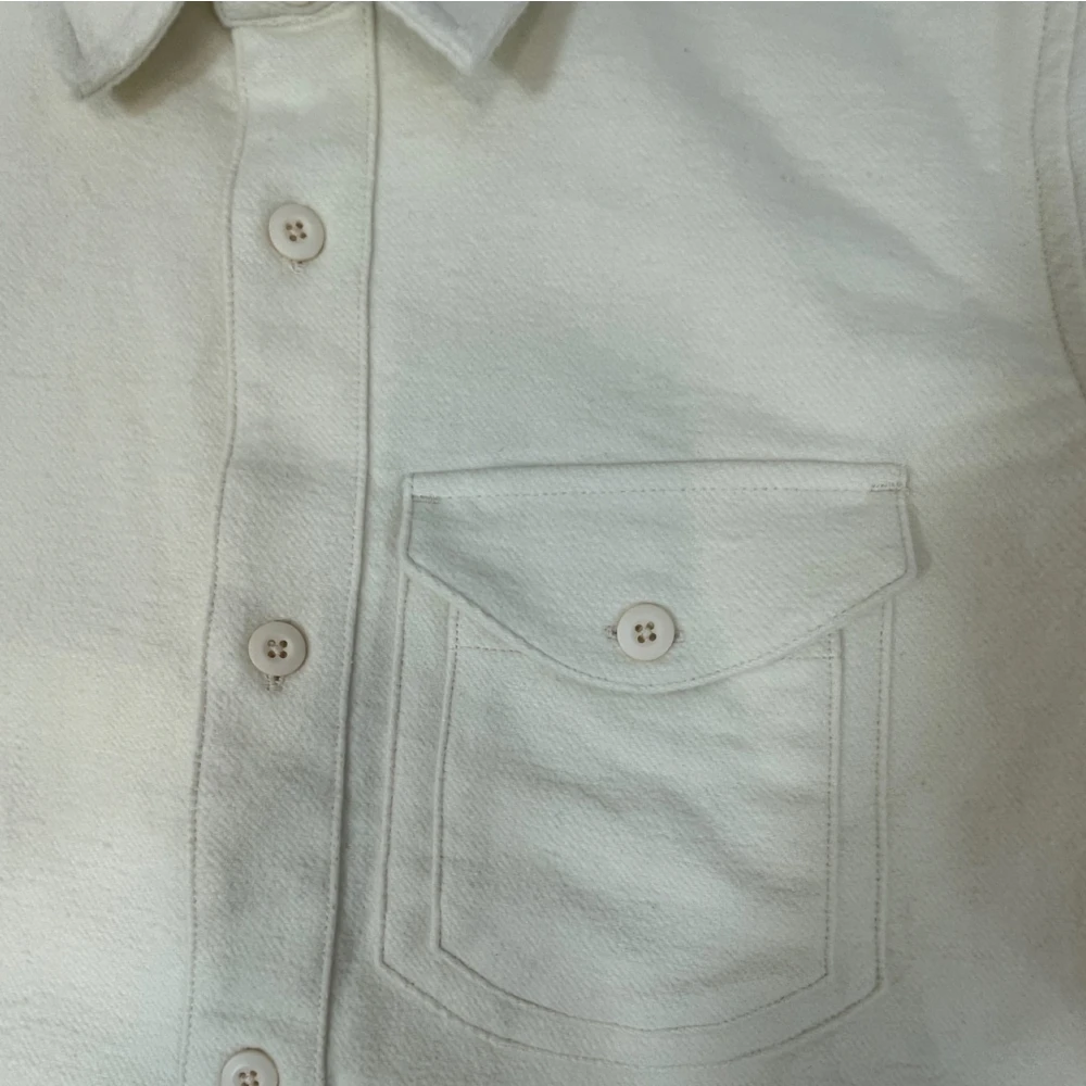 Denham Heren Overshirt Off-White Beige Dames